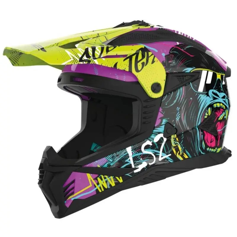 Ls2 FAST II MX708 Gorilla Purple H-V Yellow