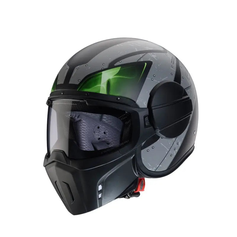Caberg Ghost X Vyrus Nero Opaco Grigio Verde Fluo