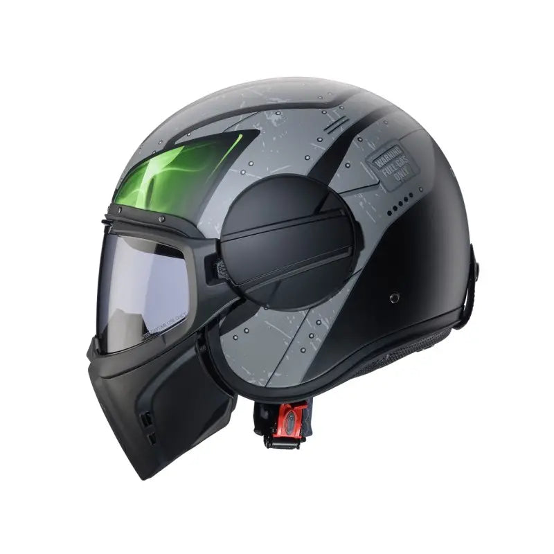 Caberg Ghost X Vyrus Nero Opaco Grigio Verde Fluo
