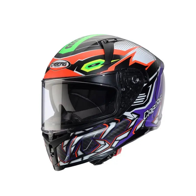 Caberg Avalon X Gurkha Nero Opaco Arancio Fluo Verde Fluo Viola