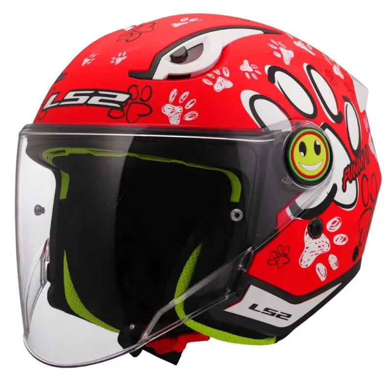 LS2 Bambino Funny II OF622 PAWS Red