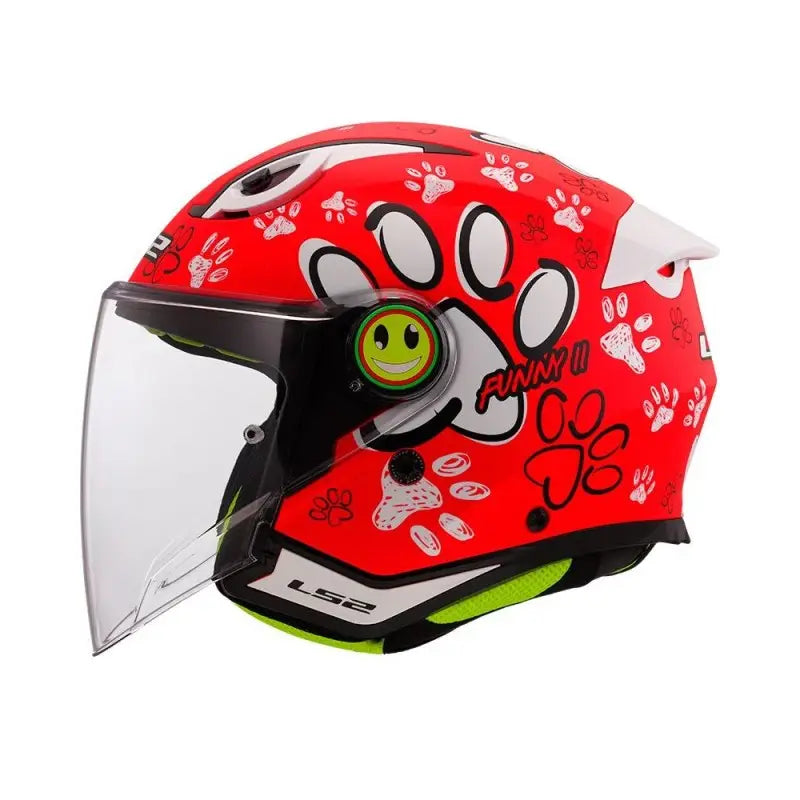 LS2 Bambino Funny II OF622 PAWS Red