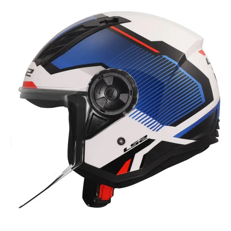 LS2 AirFlow 2-II OF616 Solar White Blu Red