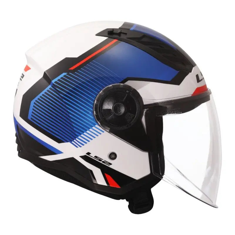 LS2 AirFlow 2-II OF616 Solar White Blu Red