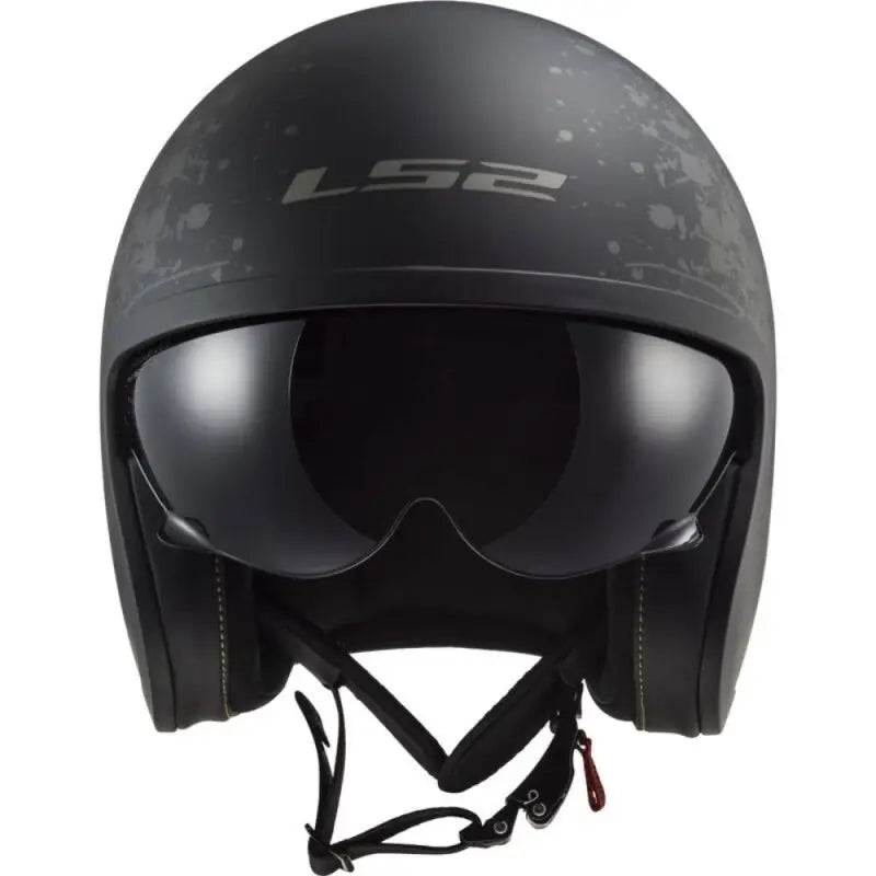 LS2 0F599 SPITFIRE II MATT BLACK FLAG