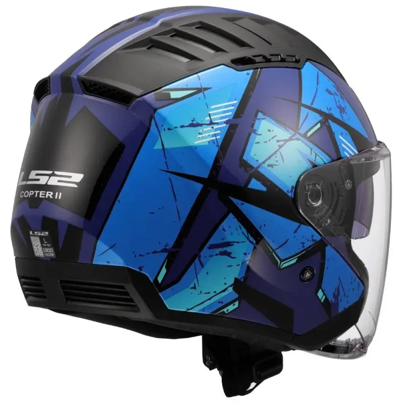 Ls2 Copter II OF600 Kanji Blu