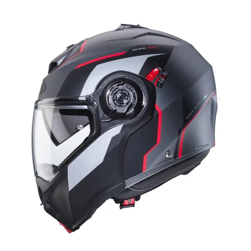 Caberg Duke Evo Move Antracite Opaco Nero Rosso Modulare