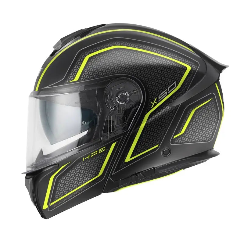 Givi Modulare Reversibile Givi X.50 Fiber Graphic Hologram Nero Titanio Giallo Opaco