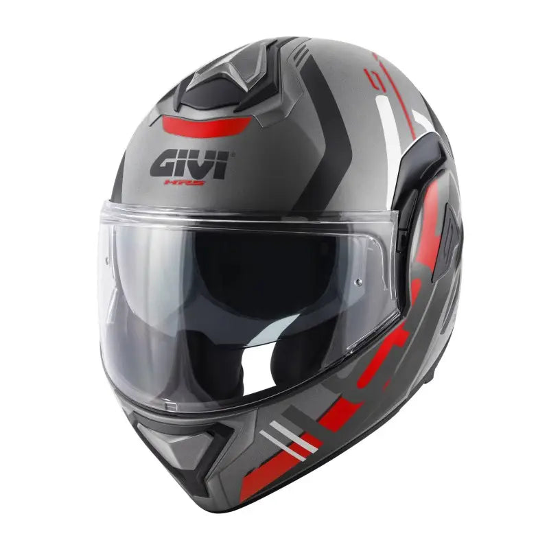 Givi Modulare Reversibile Givi X.30 Pulsar Titanio Nero Rosso Opaco