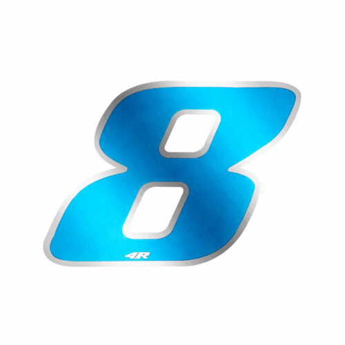 Numero β8β Adesivo Blu Gara