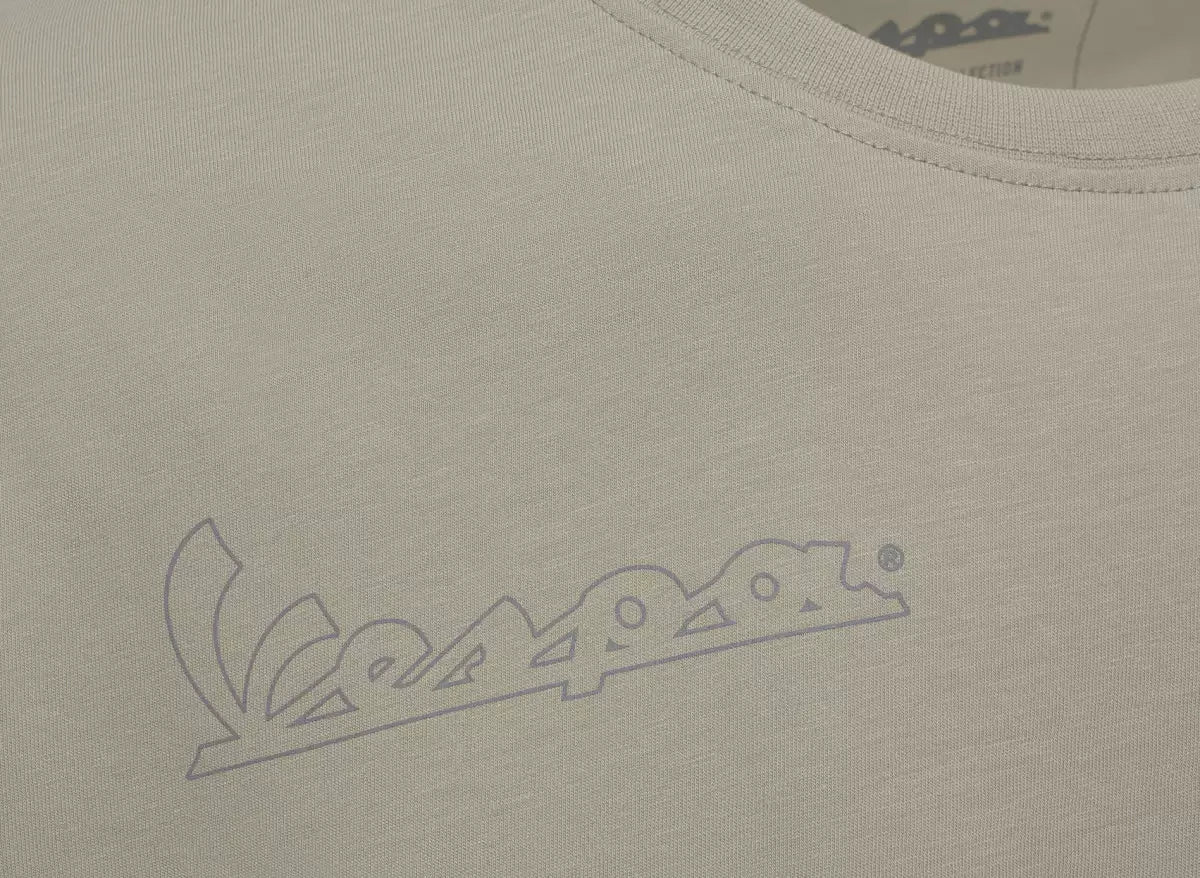 T-shirt Vespa Nomad beige collezione DEC 8L0037M01NMD