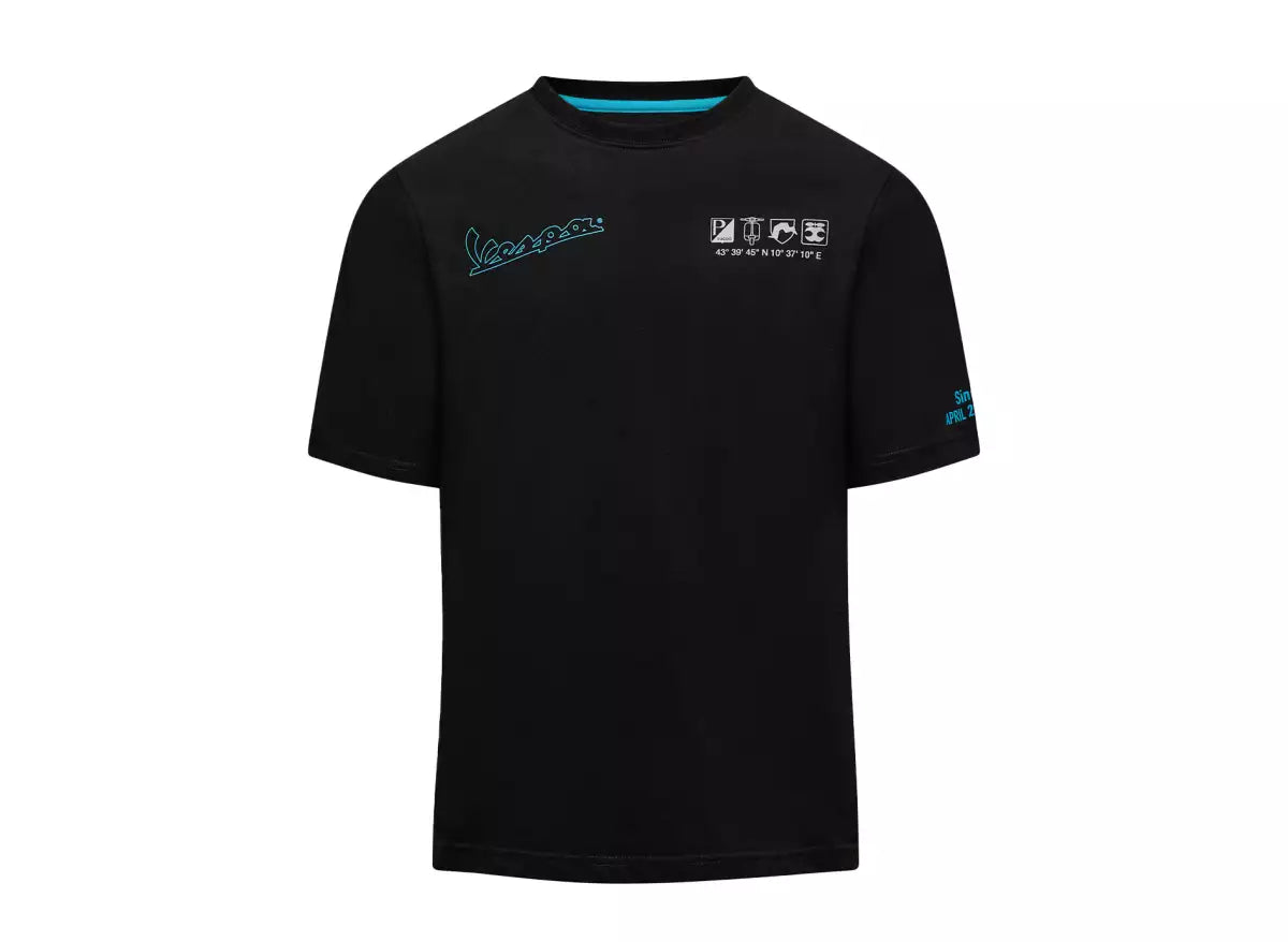 Maglietta Vespa collezione DEC nera 8L0037M01BLK