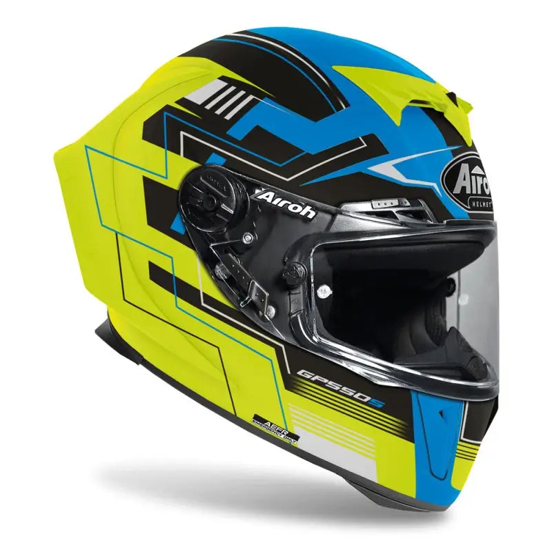 AIROH GP550 S CHALLENGE blu giallo opaco