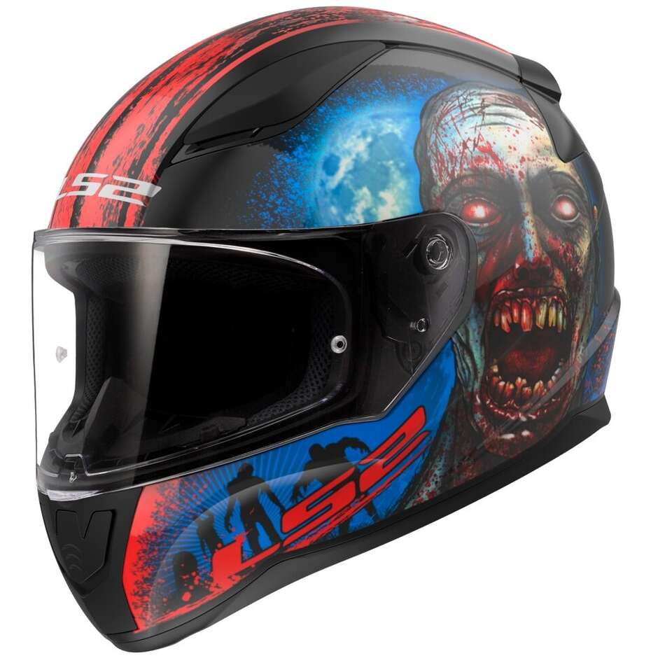 LS2 RAPID II FF353 ZOMBIE BLACK RED