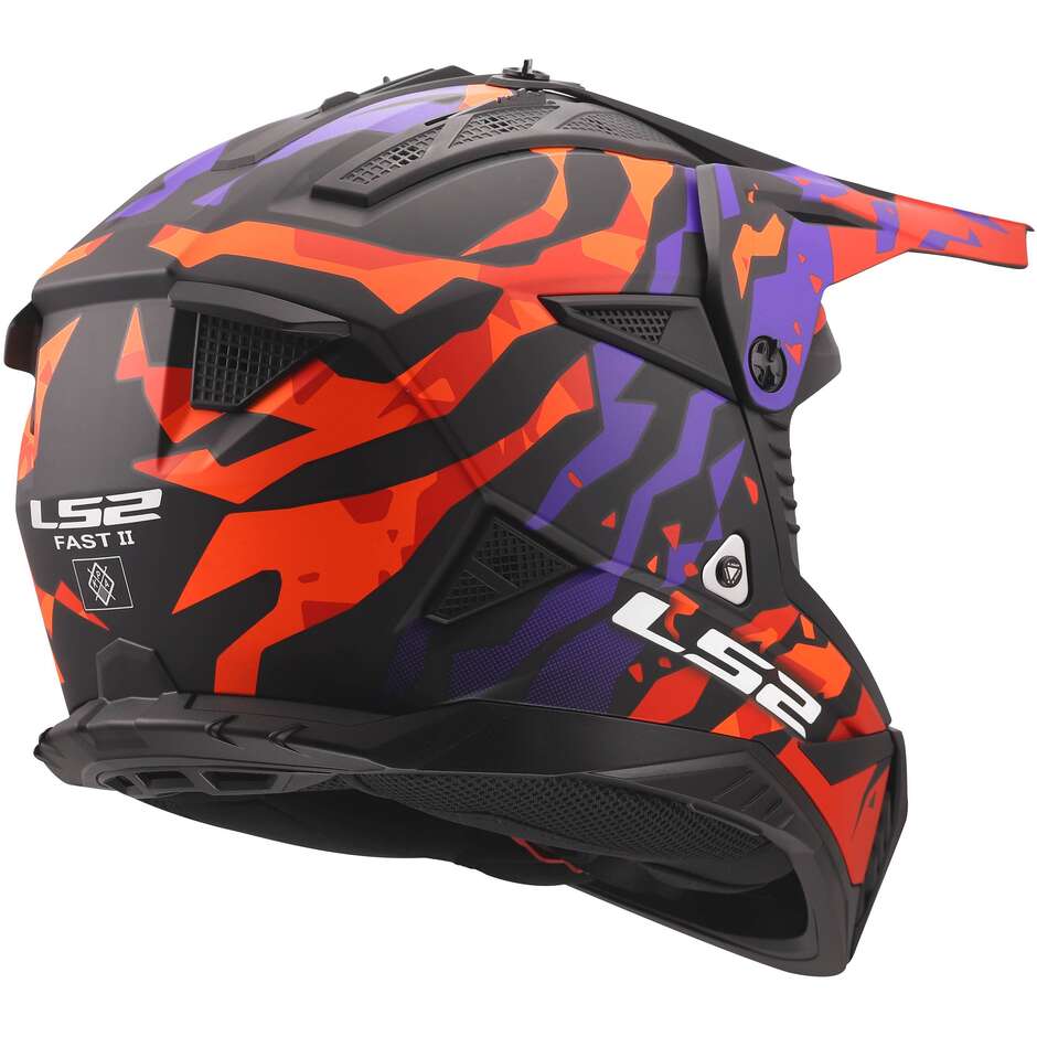 Ls2 FAST II MX708 grotesk purple orange