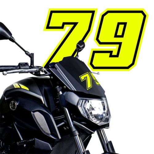 Numero “0” Adesivo Race Moto Giallo