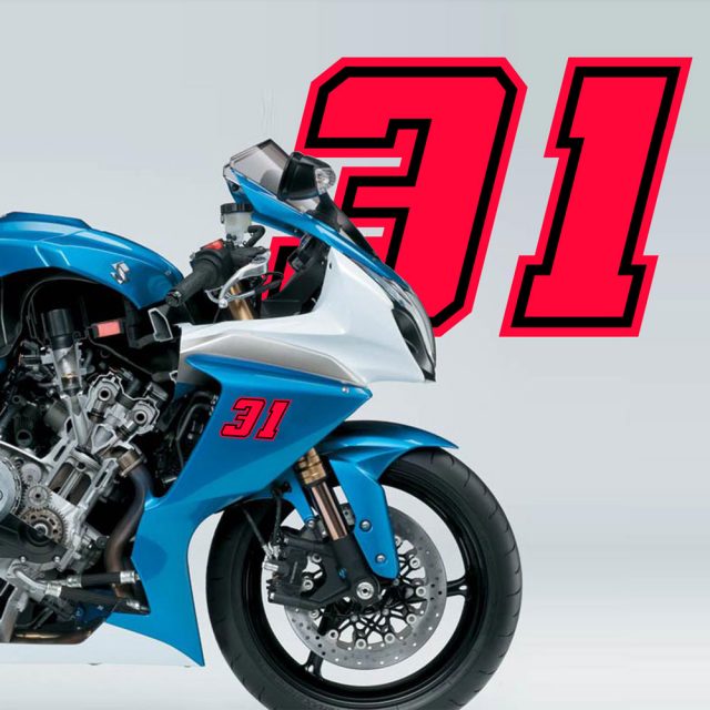 Numero “0” Adesivo Race Moto GP Rosso