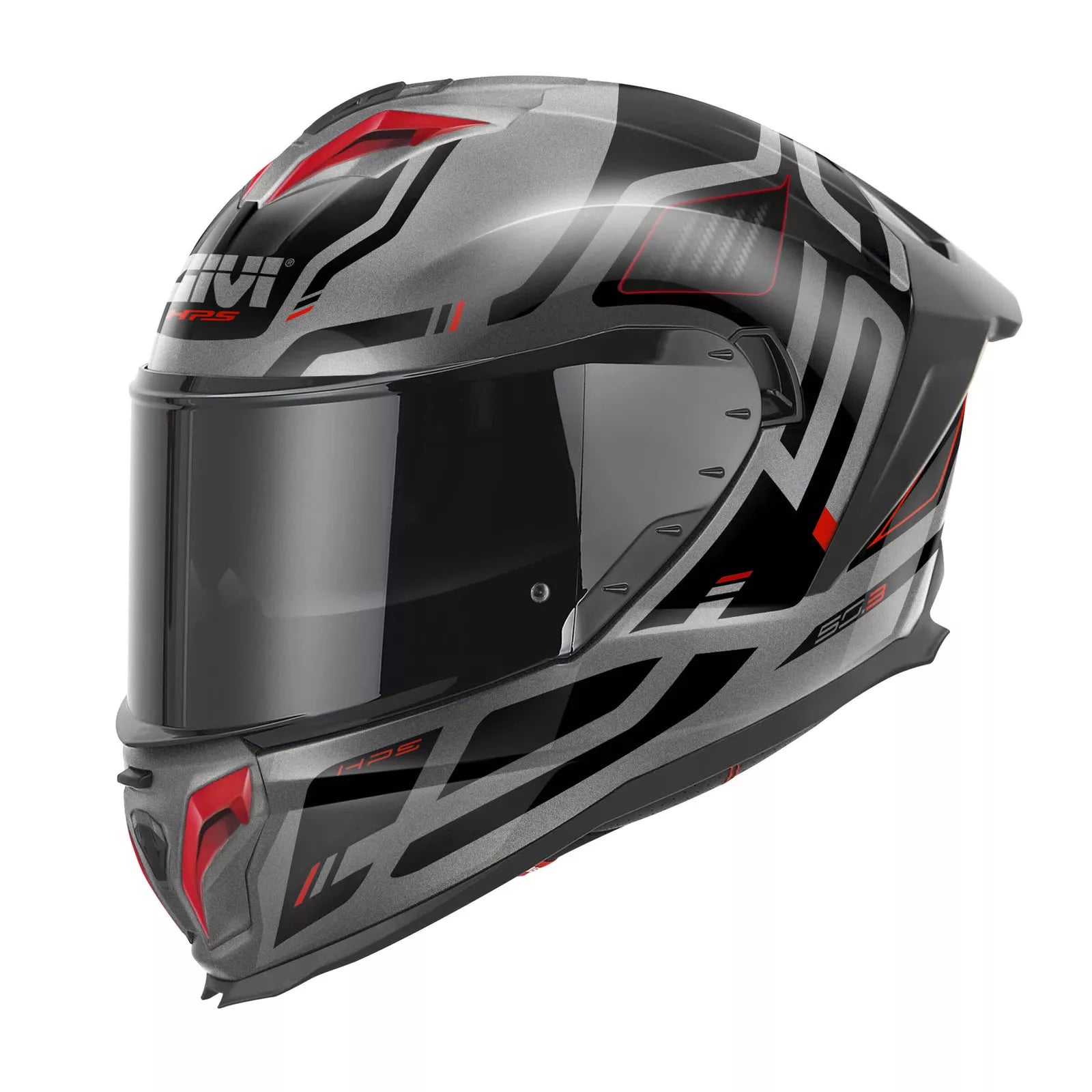 Givi 50.3 Quasar Titanio Rosso Nero