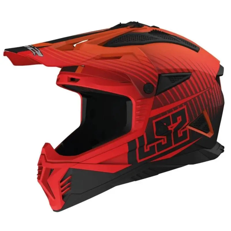 Ls2 FAST II MX708 duck H-v orange red