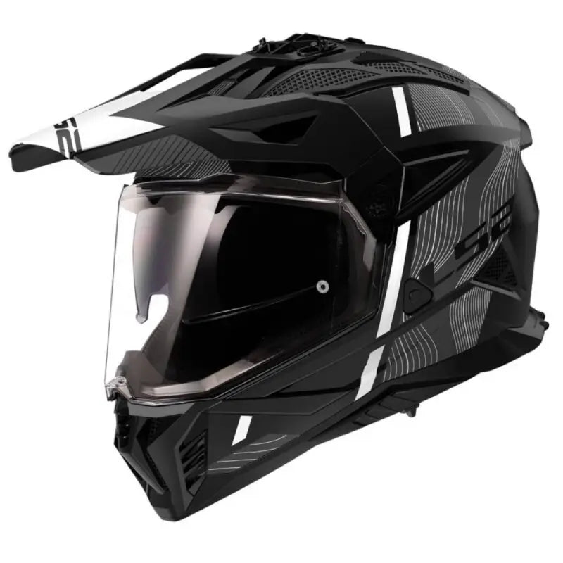 Ls2 MX702 Pioneer II Hill matt black white