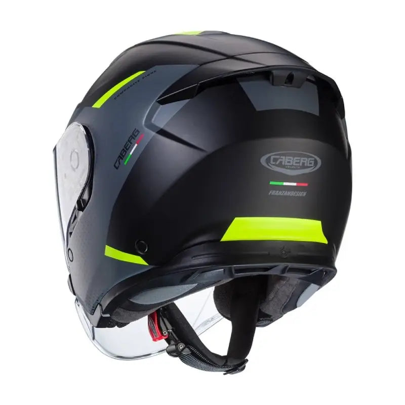 Caberg Flyon II Boss Nero Opaco Grigio Giallo Fluo
