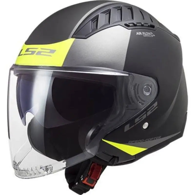 Ls2 Copter II OF600 Urbane Matt black H-V Yellow