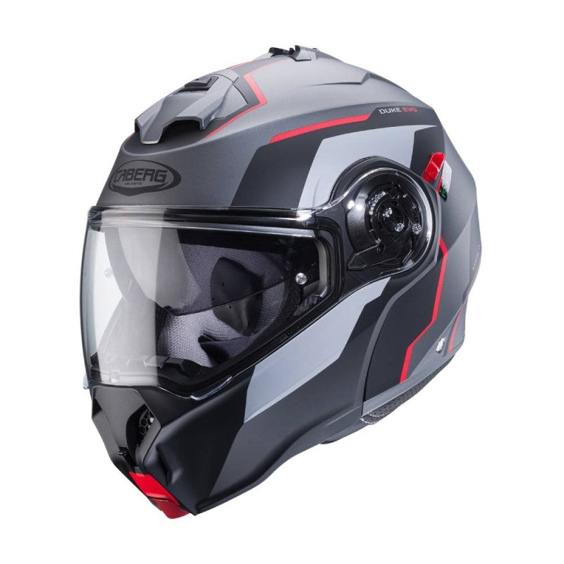 Caberg Duke Evo Move Antracite Opaco Nero Rosso Modulare