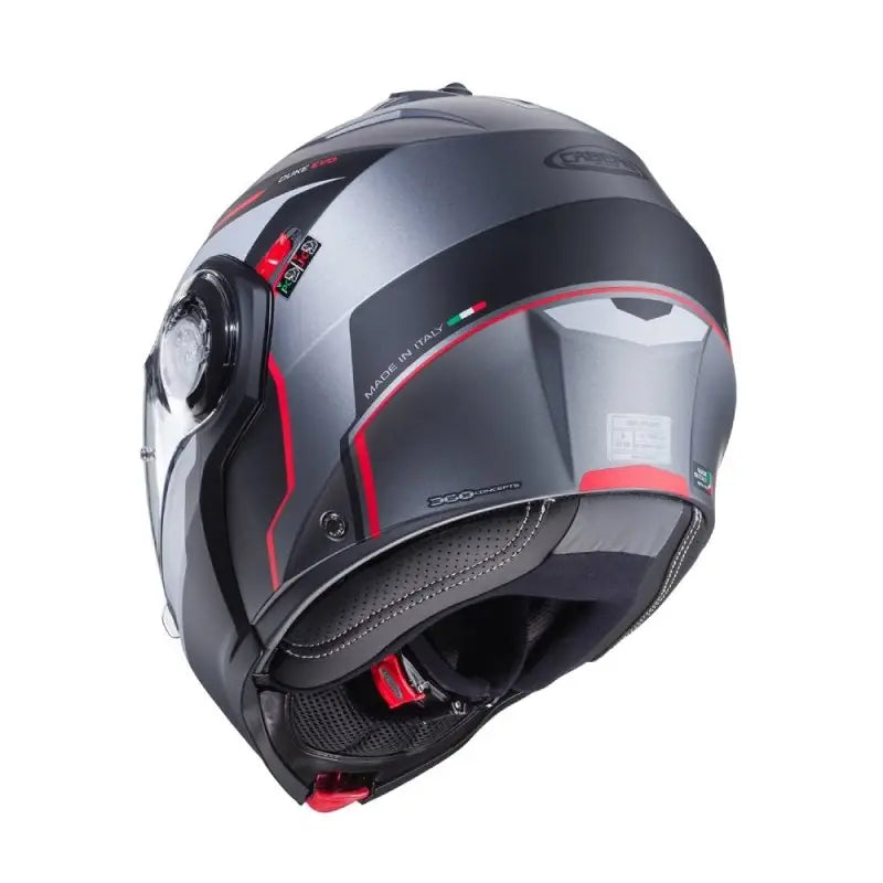 Caberg Duke Evo Move Antracite Opaco Nero Rosso Modulare