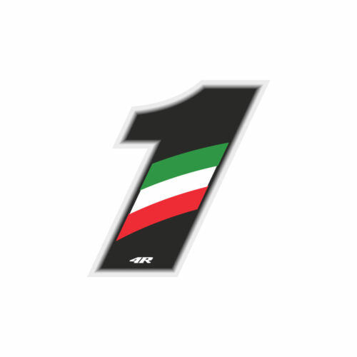 Numero “1” Adesivo Tricolore