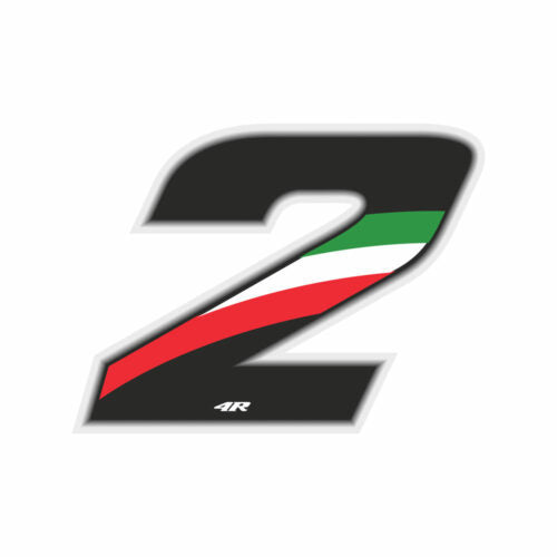 Numero “2” Adesivo Tricolore