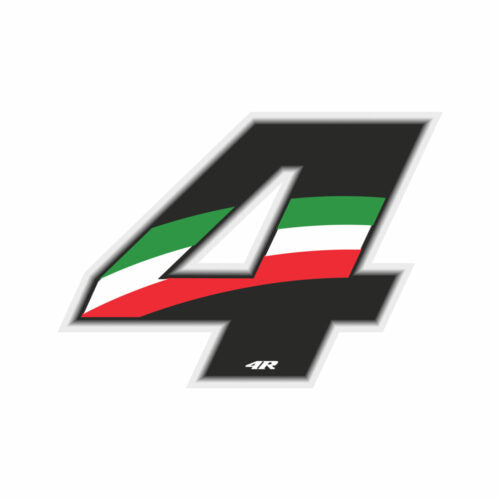 Numero “4” Adesivo Tricolore