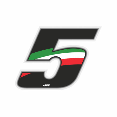 Numero “5” Adesivo Tricolore