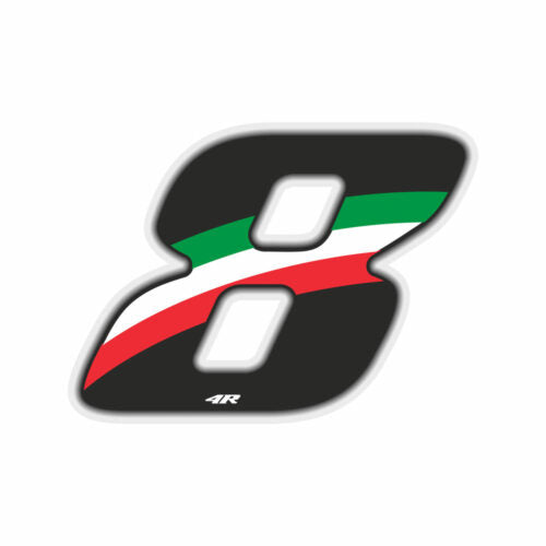 Numero “8” Adesivo Tricolore