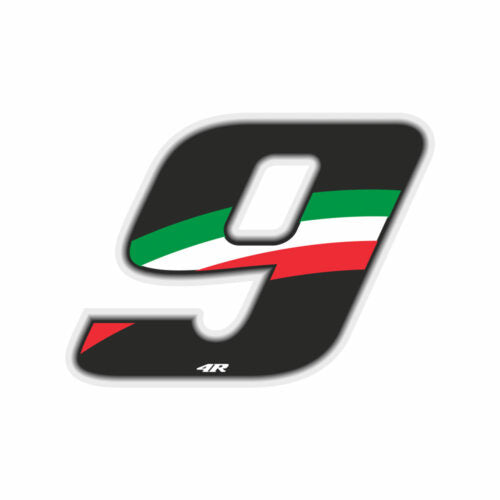 Numero “9” Adesivo Tricolore