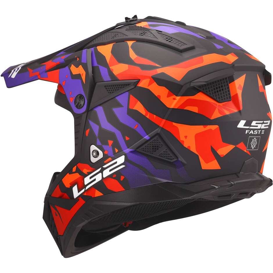 Ls2 FAST II MX708 grotesk purple orange