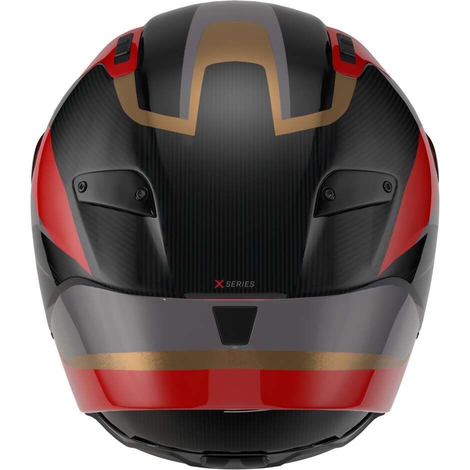Nolan X-804 RS LESMO 362 Carbonio Rosso Grigio Oro Lucido