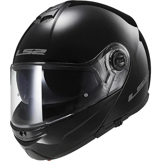 Casco Moto Modulare LS2 Strobe II - Nero Lucido, Taglia M, Omologazione ECE 2206, Visiera Pinlock - Foto 3