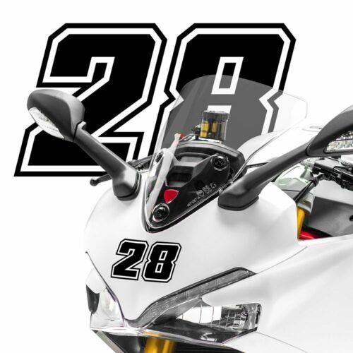 Numero “9” Adesivo Race Moto GP Bianco