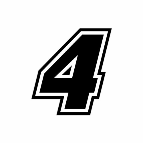 Numero “4” Adesivo Race Moto GP Nero